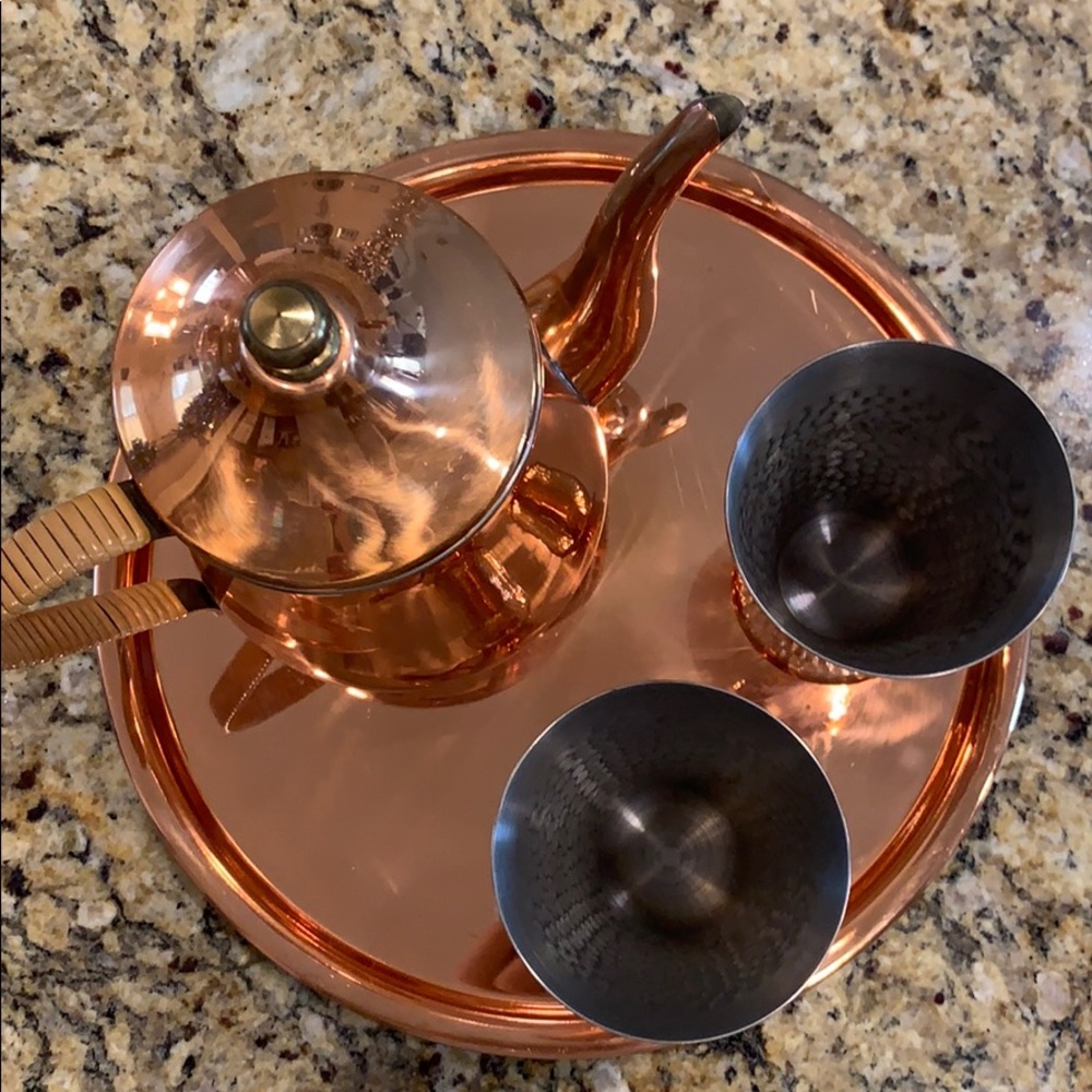 ✨Real Pure Copper Antique Tea Set✨ - Picture 3 of 14